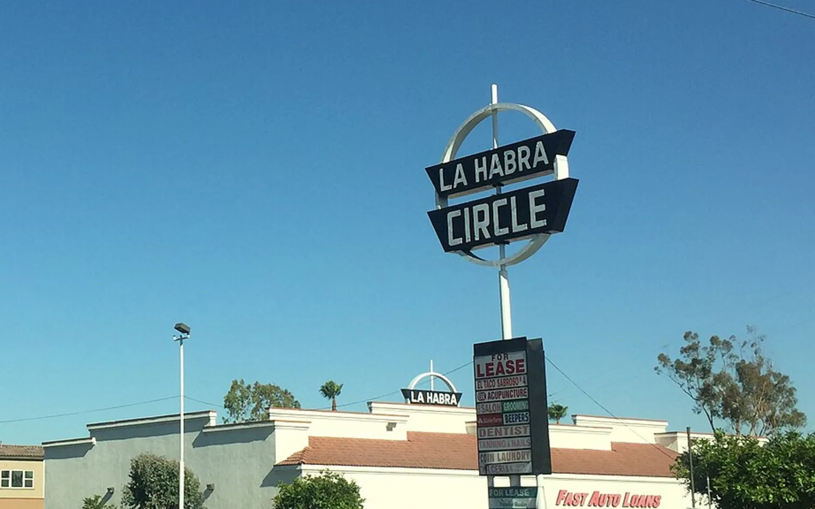 La Habra Circle Shopping Center on West La Habra Boulevard, broader city commercial context